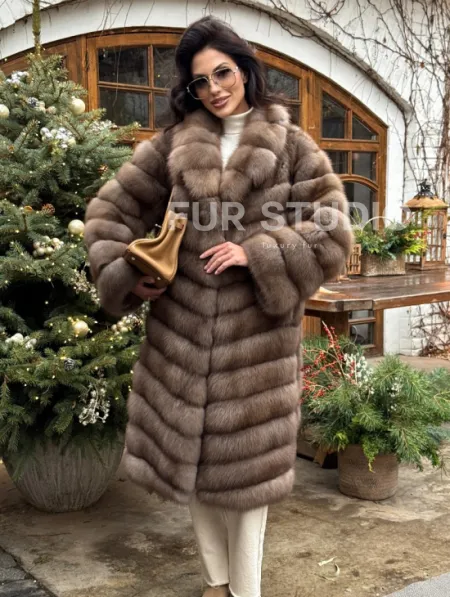 Манто из меха куницы - фото 7