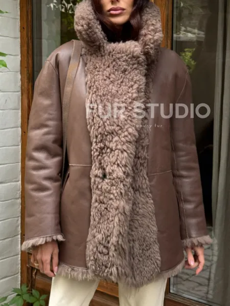 Шуба - дубленка двухсторонняя - фото 1