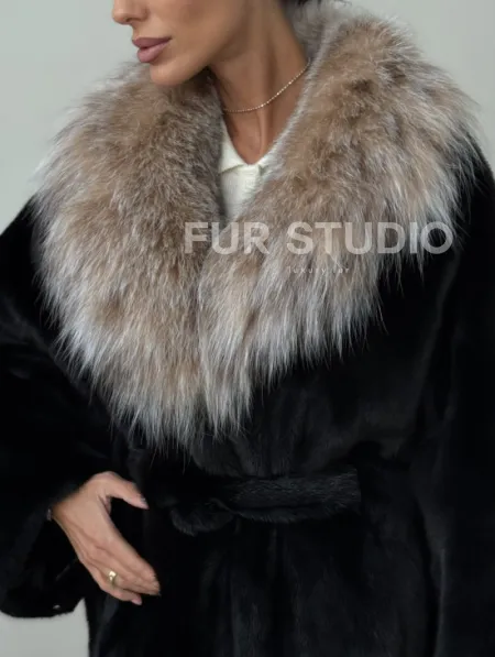Норковая шуба с рысью - фото 2