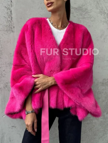 Короткая шуба из меха норки - фото 3