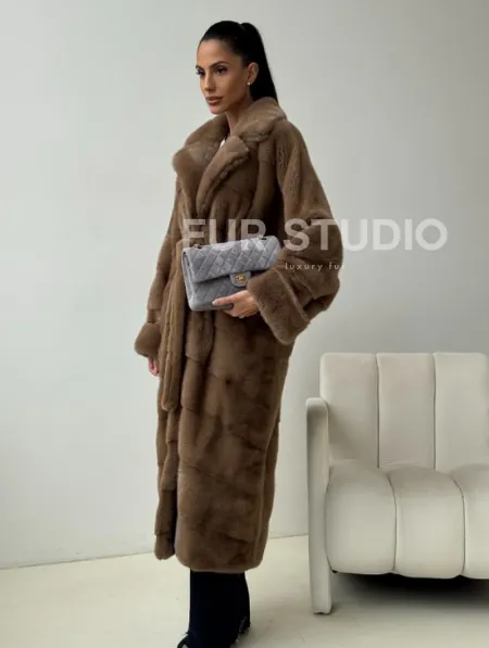 Норковая шуба - кимоно - фото 6