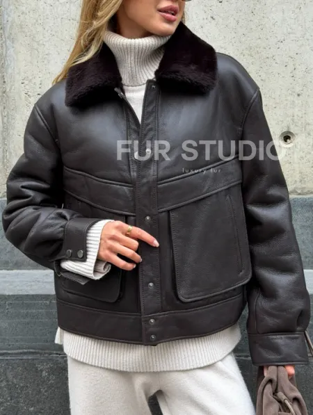 Куртка - дубленка женская - фото 3