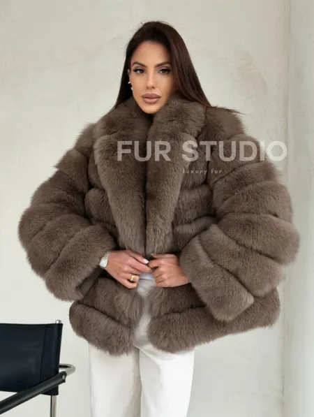 Шуба под соболь из песца - фото 0