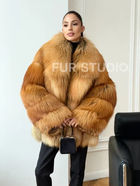 Шуба из лисы огневки - фото 5