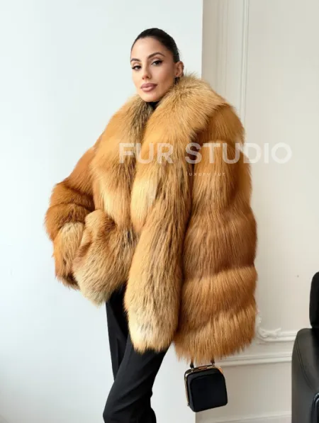 Шуба из лисы огневки - фото 7