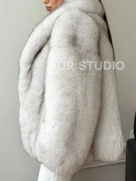 Шуба из песца - колотый лед - фото 3