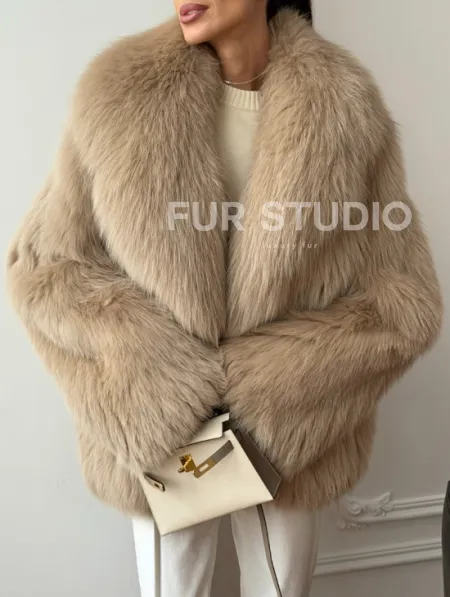 Шуба из лисы в росшив - фото 2