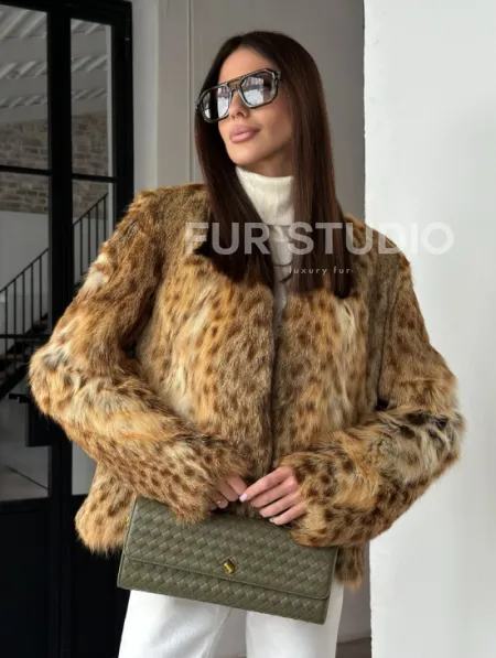 Меховой жакет - шуба из оцелота - фото 21