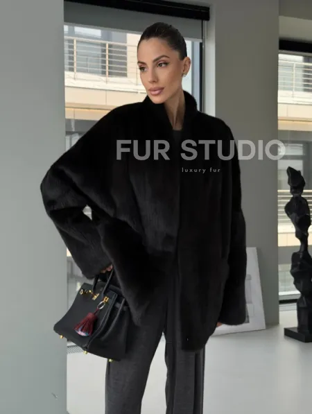 Модный норковый жакет «тренд 2026» Dark Espresso - фото 10