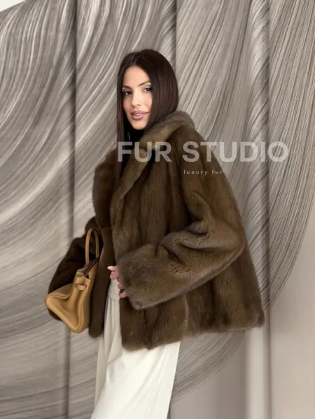 Жакет норковый под соболь - фото 15