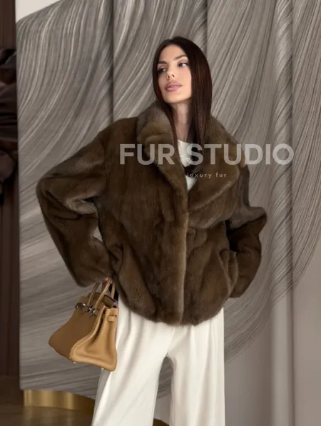 Жакет норковый под соболь - фото 10