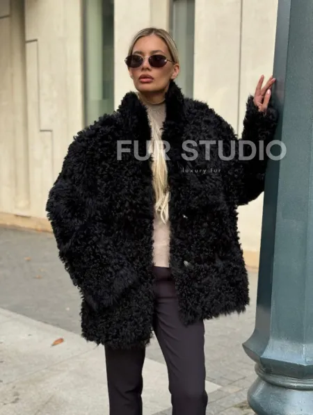 Дубленка из натуральной овчины Тиградо - фото 9