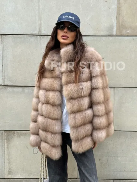 Шуба из меха куницы - фото 7