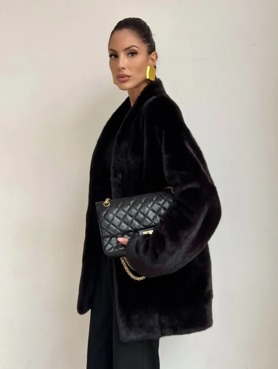 Стильный женский норковый жакет (шуба) Brown Velvet - фото 7