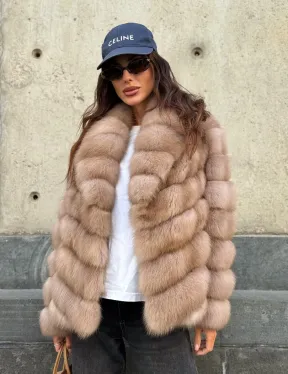 Шуба из куницы в цвете тор-тор - фото 6