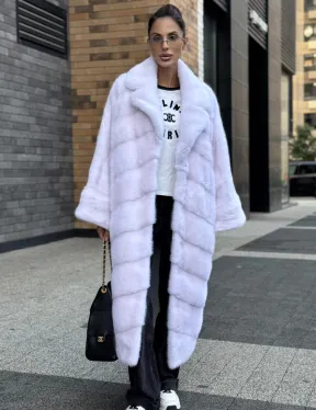 Светлая норковая шуба 