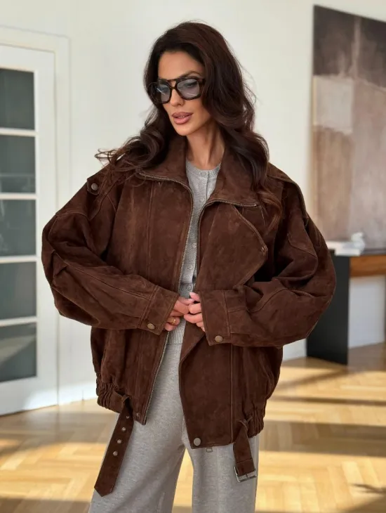 Замшевая куртка женская 2025 - фото 5
