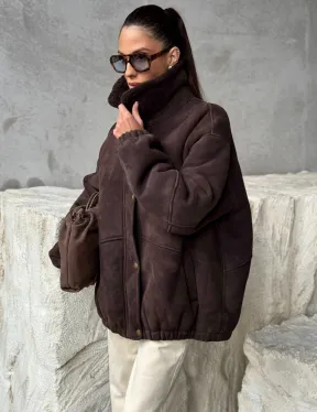 Дубленка бомбер женская - фото 8