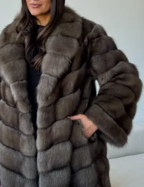 Длинная шуба из соболя - фото 2