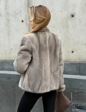 Короткий норковый жакет - фото 6