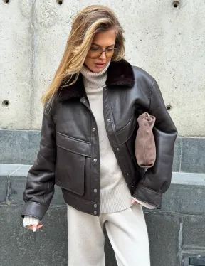 Куртка - дубленка женская - фото 7