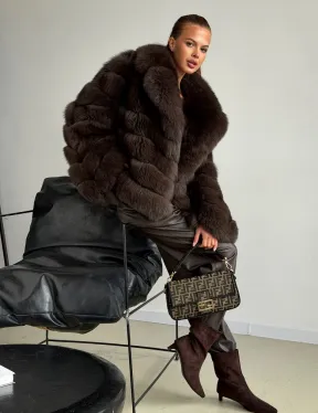 Шуба под соболь - рукава косички - фото 6