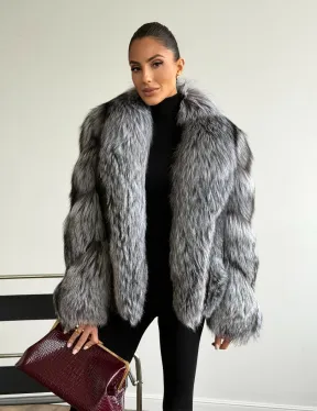 Шуба из чернобурки - рукава косичкой - фото 4