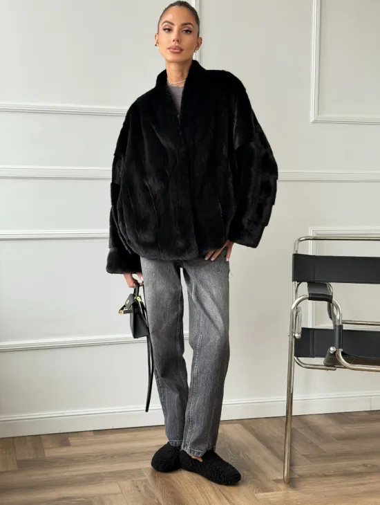 Полушубок норковый SAGA FURS - style oversize - фото 2