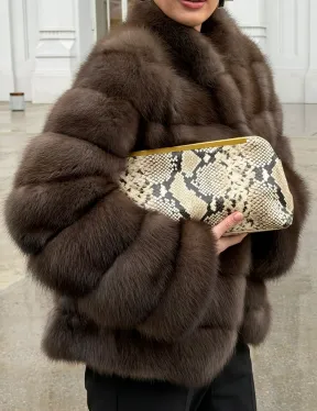 Меховой жакет из куницы - фото 6