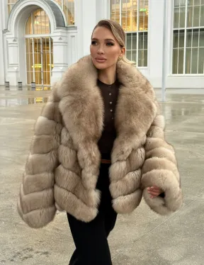 Шуба из песца под куницу - фото 13