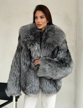 Полушубок из чернобурой лисы - фото 4