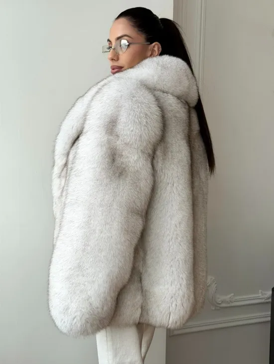 Шуба из песца - колотый лед - фото 5