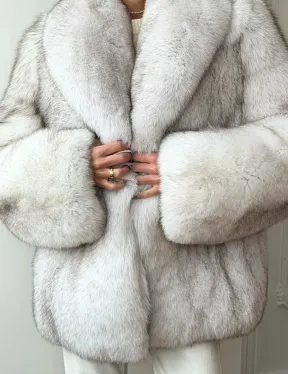 Шуба из песца - колотый лед - фото 2