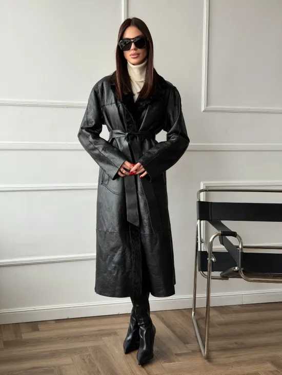 Дубленка из натуральной овчины астраган - фото 14