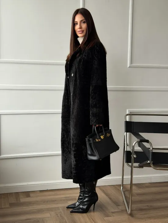 Дубленка из натуральной овчины астраган - фото 13