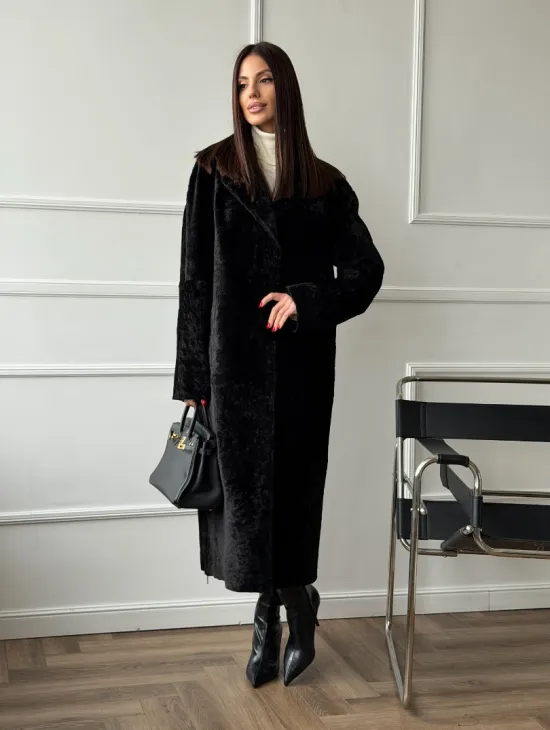 Дубленка из натуральной овчины астраган - фото 16