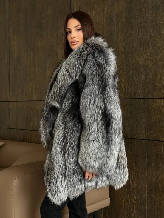 Женская шуба из чернобурки - фото 8