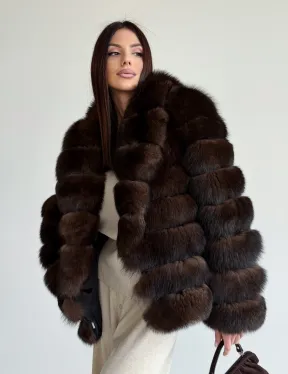 Шуба песцовая под соболь - фото 12