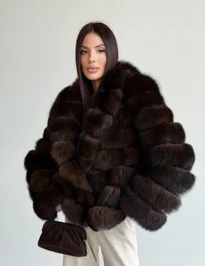 Шуба песцовая под соболь - фото 17