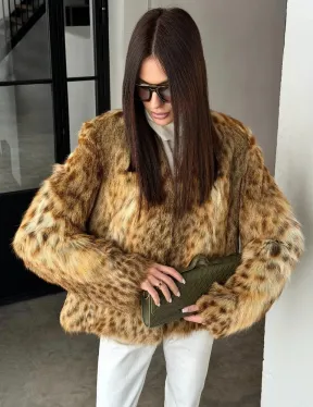 Меховой жакет - шуба из оцелота - фото 16