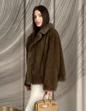 Жакет норковый под соболь - фото 9