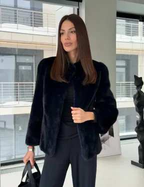 Укороченный норковый жакет - фото 12