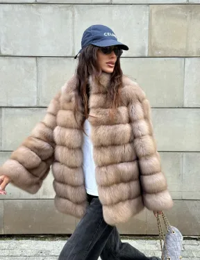 Шуба из меха куницы - фото 12