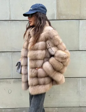 Шуба из меха куницы - фото 5