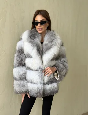 Шуба из меха арктической лисы - фото 3